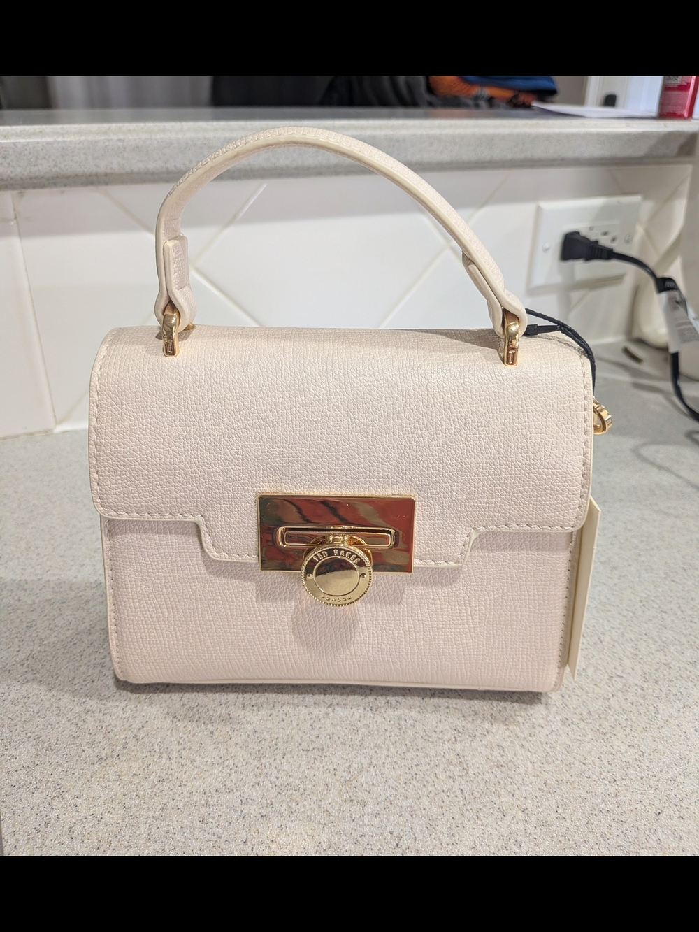 Ted Baker Cream Top-Handle Mini Bag - Picture 2 of 5